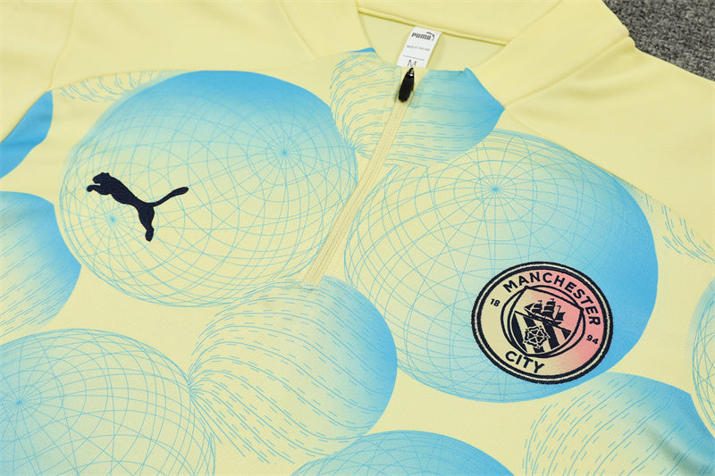 Survêtement Manchester City Pré-Match Jaune 2024-2025