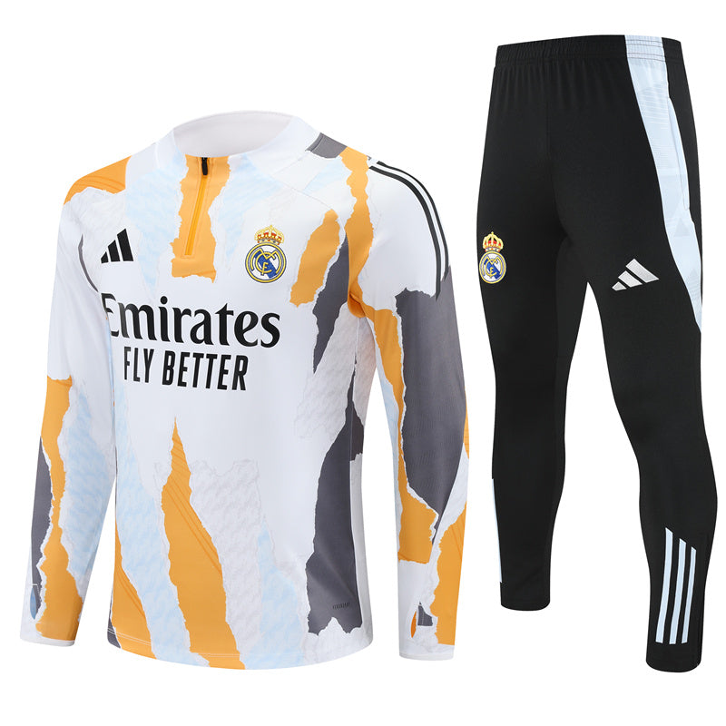 Survêtement Real Madrid Échauffement Blanc 2024-2025