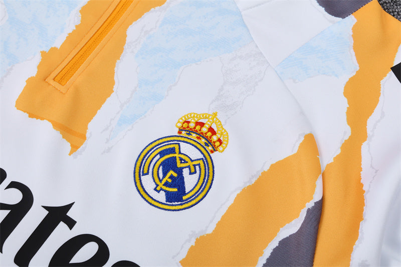 Survêtement Real Madrid Échauffement Blanc 2024-2025