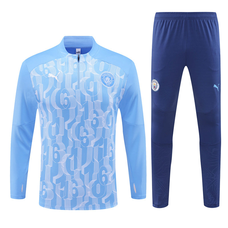 Survêtement Manchester City Pré-Match Bleu 2024-2025