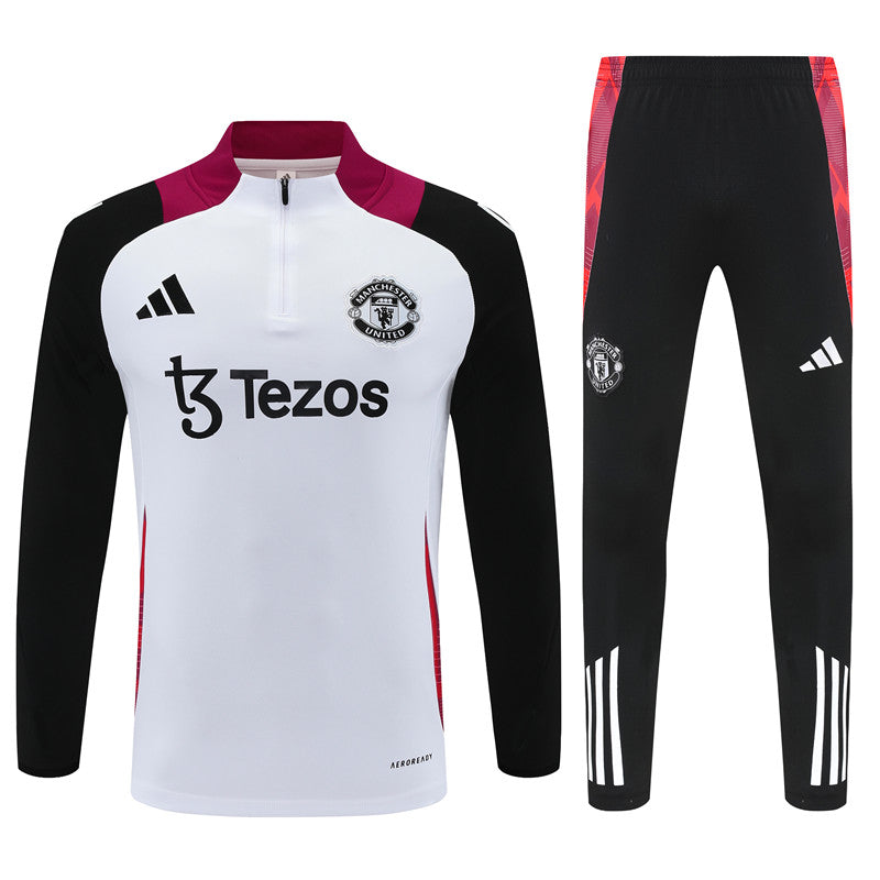 Survêtement Manchester United Tiro 24 Blanc