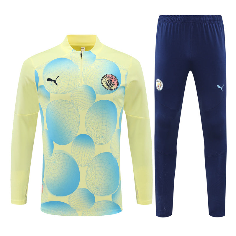 Survêtement Manchester City Pré-Match Jaune 2024-2025