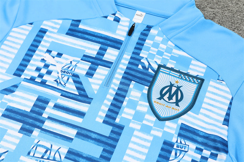 Survêtement Olympique Marseille Pré-Match Bleu Océan 2024-2025