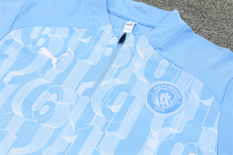 Survêtement Manchester City Pré-Match Bleu 2024-2025