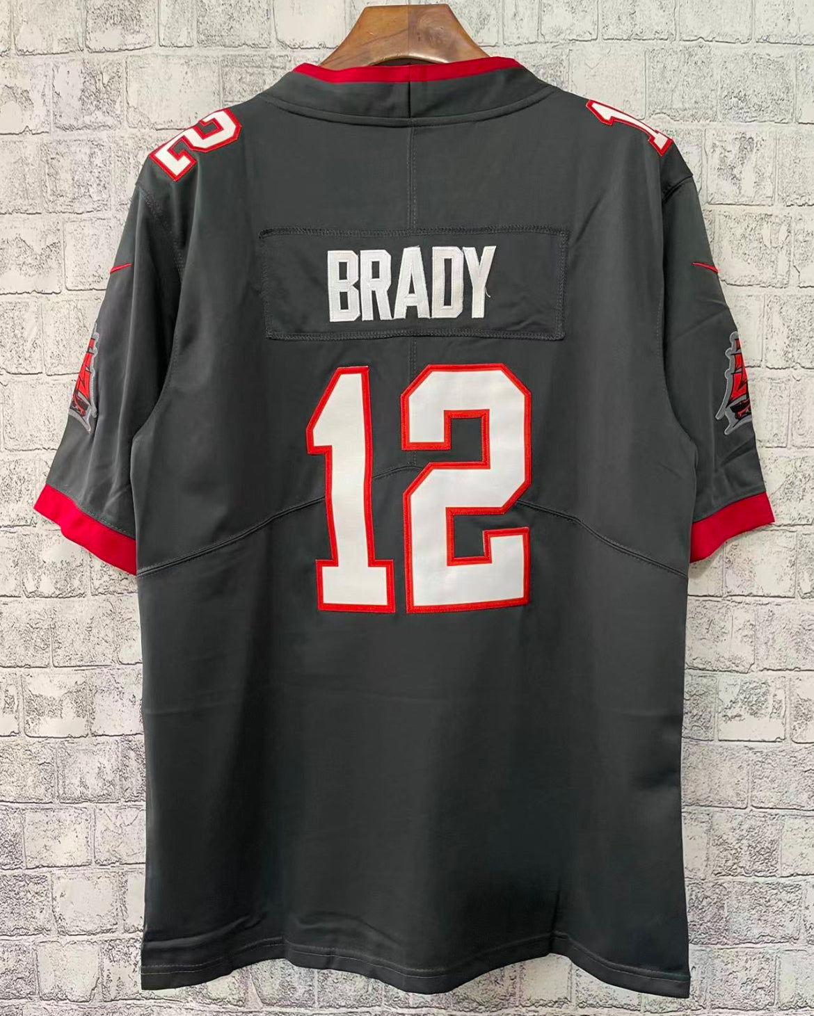 Maillot Alternatif Tom Brady Deep Pewter Tampa Bay Buccanners