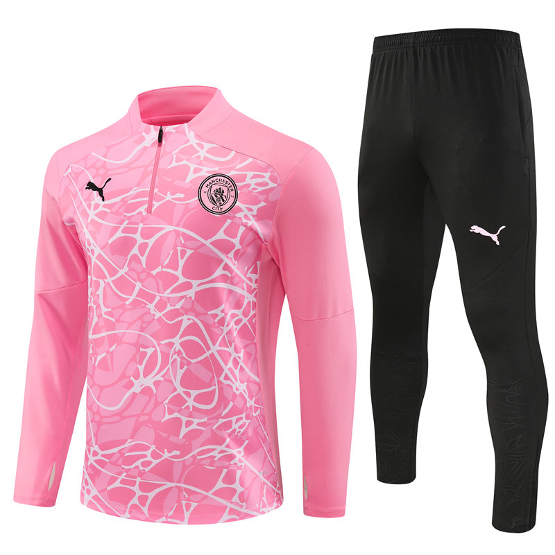 Survêtement Manchester City Pré-Match Rose 2024-2025