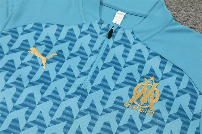 Survêtement Olympique Marseille Pré-Match Bleu Turquoise 2024-2025