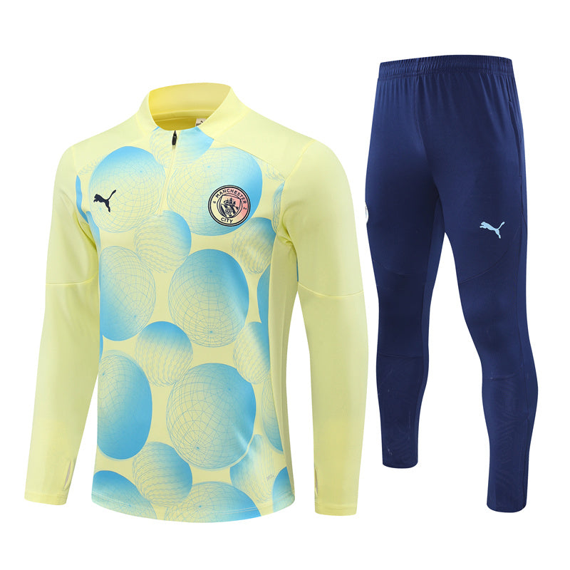 Survêtement Manchester City Pré-Match Jaune 2024-2025