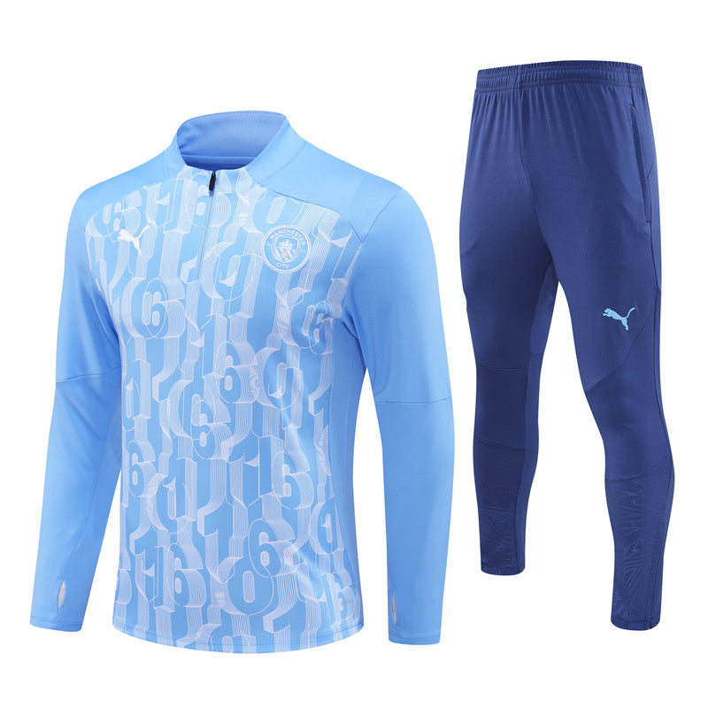 Survêtement Manchester City Pré-Match Bleu 2024-2025