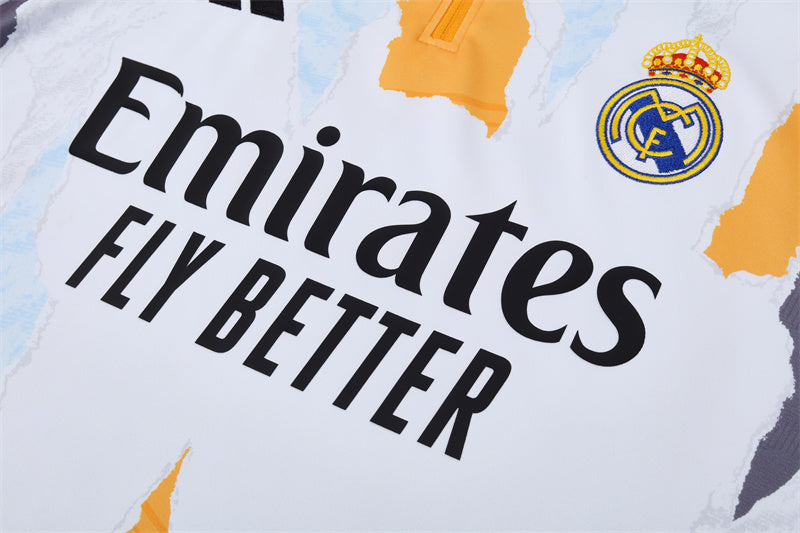 Survêtement Real Madrid Échauffement Blanc 2024-2025