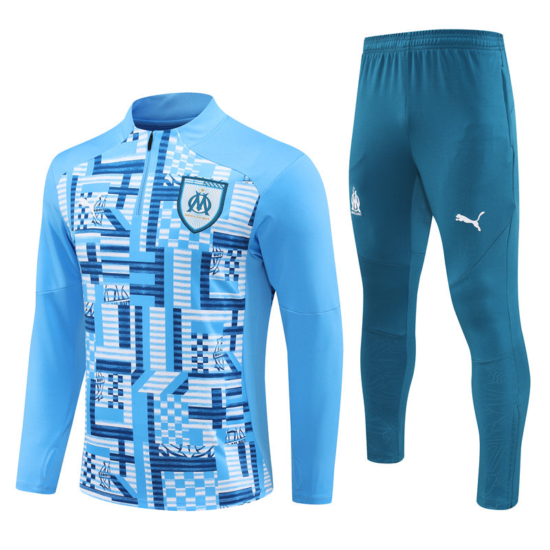 Survêtement Olympique Marseille Pré-Match Bleu Océan 2024-2025